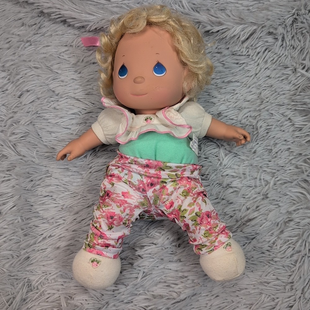 Vintage 1995‎ Precious Moments Doll Rose Art 14" Plush Baby Toddler Collection